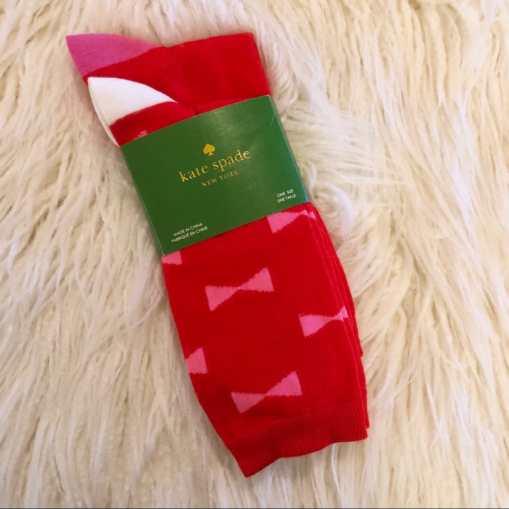 ❤️ Kate Spade Trouser Socks with Bows NWT